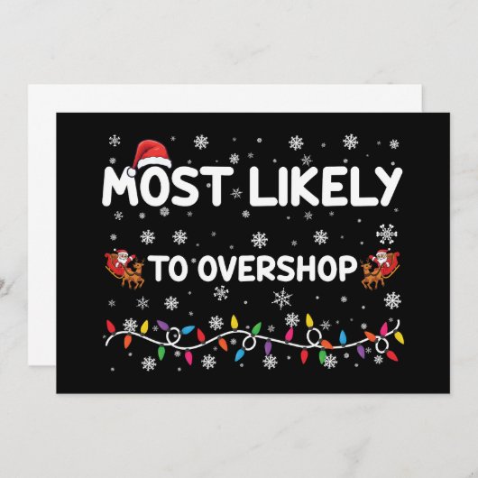 Invitation Les Plus Susceptibles De Surmagasiner L'Équipe Com (Devant / Derrière)