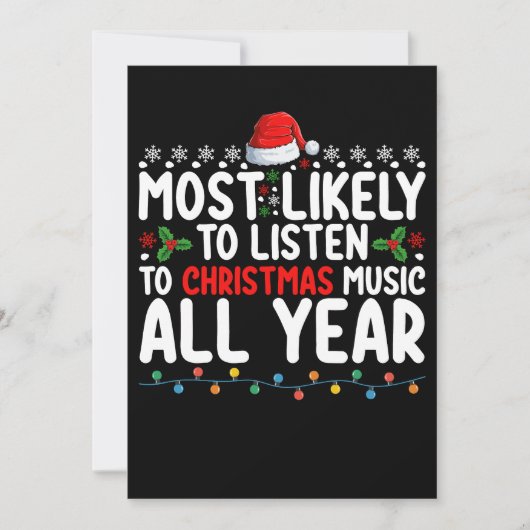 Invitation Les Plus Susceptibles D'Écouter De La Musique De N (Devant)