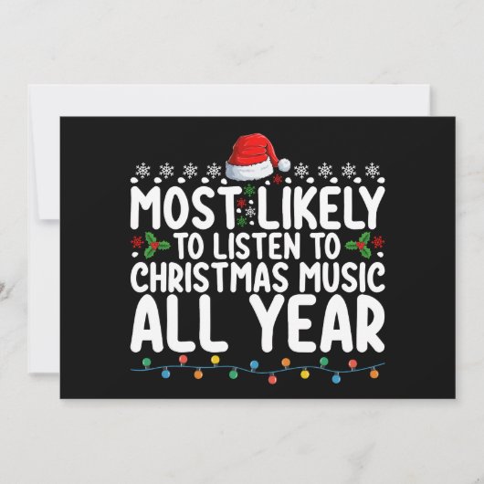 Invitation Les Plus Susceptibles D'Écouter De La Musique De N (Devant)