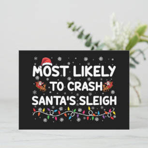 Invitation Les Plus Susceptibles D'Écraser Santas Sleigh Drôl