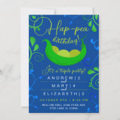 Invitation Les Pois Mets Dans Un Cool De Pod Bleu Triplet Par (Devant)