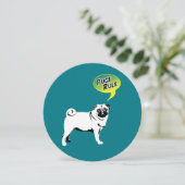 Invitation Les Pug Règnent sur la Fête (Debout devant)