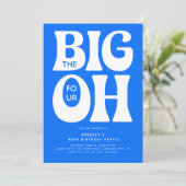 Invitation Les quatre grands OH ! 40e anniversaire bleu (Debout devant)