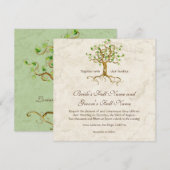Invitation Les racines d'arbre de remous Antiqued le mariage (Devant / Derrière)