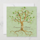 Invitation Les racines d'arbre de remous Antiqued le mariage (Dos)