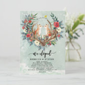 Invitation les renards floraux de Noël d'hiver nous nous (Debout devant)