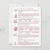 Invitation Les rituels du mariage hindou paon palais de Jaipu (Dos)