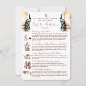 Invitation Les rituels du mariage hindou paon palais de Jaipu (Devant)