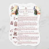 Invitation Les rituels du mariage hindou paon palais de Jaipu (Devant / Derrière)