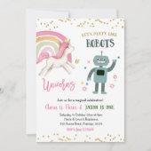 Invitation Les robots des enfants modernes et les frères Unic (Devant)