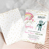 Invitation Les robots des enfants modernes et les frères Unic