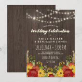 Invitation Les Roses de tournesol illuminent la grange russe  (Devant / Derrière)