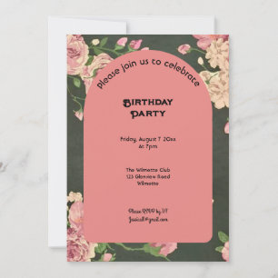 Invitation Les roses forment une arche d'invitation