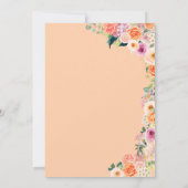 Invitation Les roses orange et rose pêchent la Quinceanera In (Dos)