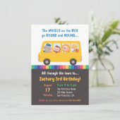 Invitation Les roues de la fête des Anniversaires de enfants  (Debout devant)