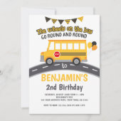 Invitation Les roues de l'autobus (Devant)