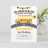 Invitation Les roues de l'autobus (Debout devant)