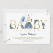 Invitation Les Safari-Animaux Floraux De La Marine Conduisent (Devant)