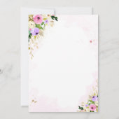 Invitation Les Safari Floraux Roses Conduisent Par Le Baby sh (Dos)