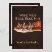 Invitation Les Sages Le Cherchent Encore, Noël (Devant / Derrière)