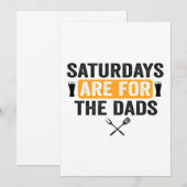 Invitation Les samedis sont pour les papas drôle de fête des  (Devant / Derrière)