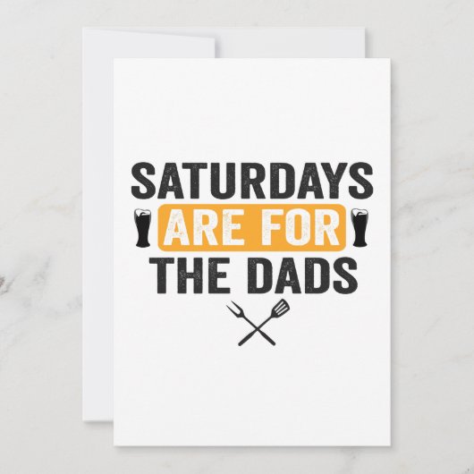 Invitation Les samedis sont pour les papas drôles de fête des (Devant)