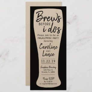 Invitation Les seins avant le mariage Fiançailles Kraft