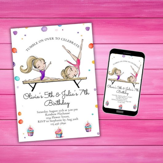 Invitation Les Soeurs Communes Blonde La Gymnastique des frèr