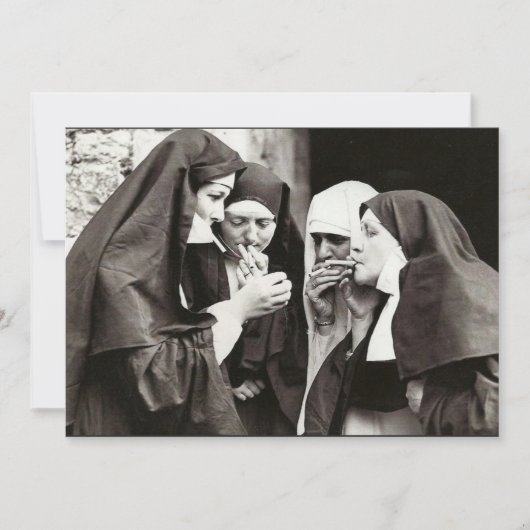 Invitation Les soeurs fument la photographie Vintage (Devant)