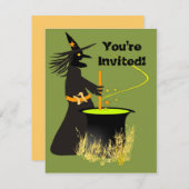 Invitation Les sorcières brassent l'invitation (Devant / Derrière)