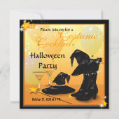 Invitation Les sorcières de l'Halloween Enchantant Cocktail W (Devant)