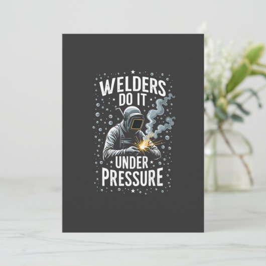 Invitation Les soudeurs le font sous pression Travailleur de (Debout devant)