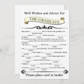 Invitation Les souhaits et les conseils classiques pour les d (Devant / Derrière)