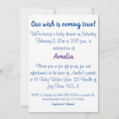 Invitation Les souhaits viennent vrai mignon Genie Baby showe (Dos)