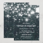 Invitation Les stars du réveillon du Nouvel An des Damas bleu (Devant / Derrière)