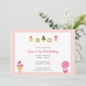 Invitation Les sucreries, les friandises et les premiers anni (Debout devant)