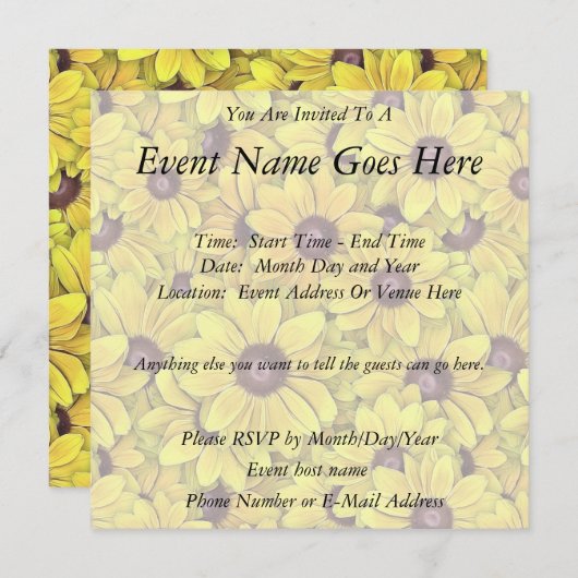 Invitation Les Susans à paupières partout (Devant / Derrière)