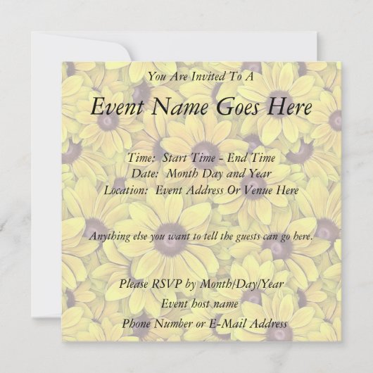 Invitation Les Susans à paupières partout (Devant)