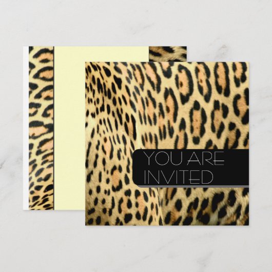 Invitation Les taches léopards (Devant / Derrière)