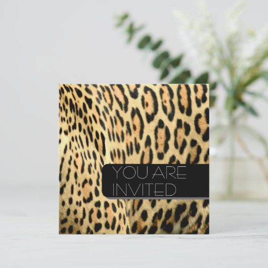Invitation Les taches léopards (Debout devant)