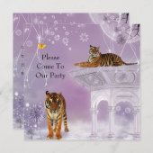 Invitation Les Tigres de la Fête de l'Invitation dans le mond (Devant / Derrière)