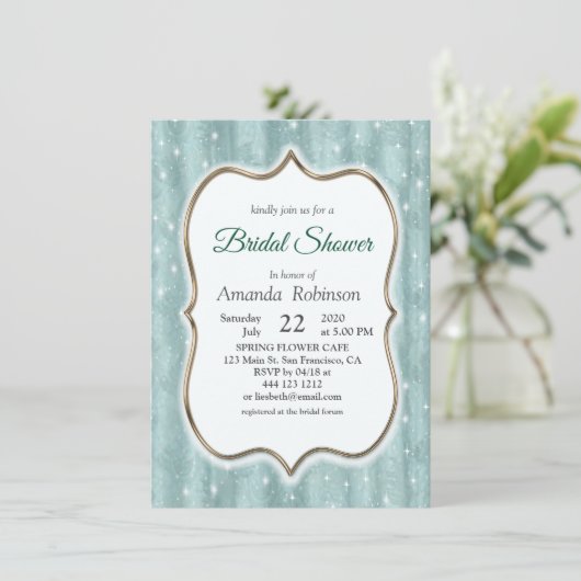 Invitation Les tons pastel doux de Sage Green (Debout devant)