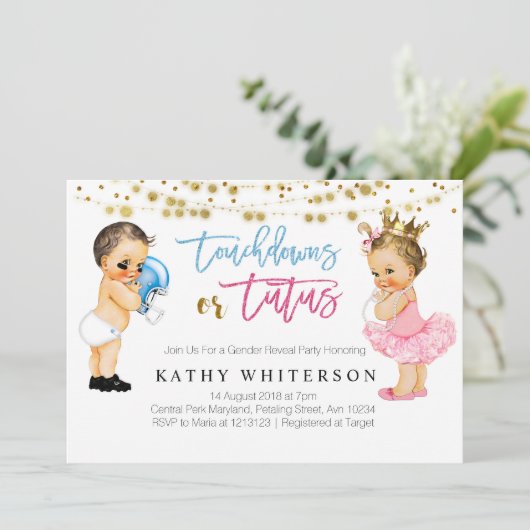 Invitation Les Touchdowns ou le genre Tutus révèlent l'invita (Debout devant)