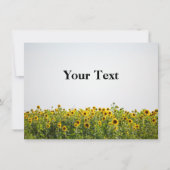 Invitation Les tournesols dans un champ (Devant)