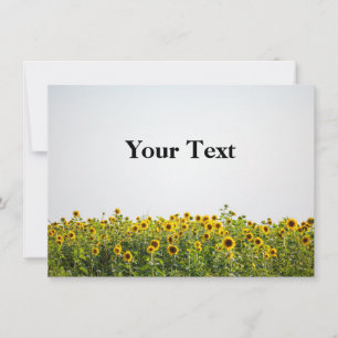 Invitation Les tournesols dans un champ