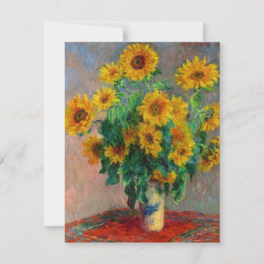 Invitation Les tournesols de Monet (Devant)