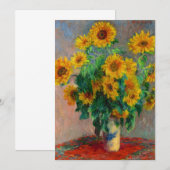 Invitation Les tournesols de Monet (Devant / Derrière)