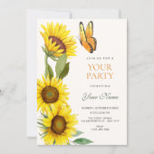 Invitation Les tournesols fleurissent  (Devant)