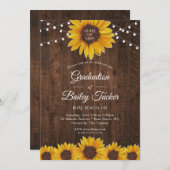 Invitation Les tournesols rustiques illuminent la fête de la  (Devant / Derrière)