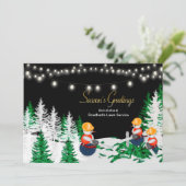 Invitation Les travailleurs de la construction de neige de No (Debout devant)